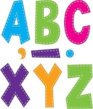 Teacher Created Resources Multi Bright Stitch 7" Fun Font Letters, 120 Pieces Per Pack, 3 Packs