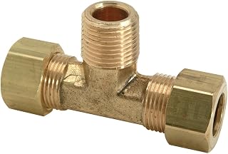 BrassCraft 72-6-4 3/8 O.D. by 3/8 O.D. by 1/4 -Inch Tee, Rough Brass
