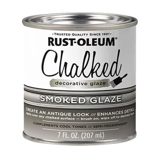Chalked Decorative Glaze Smoked 7 oz. by Rust-Oleum – 7 Fl Oz (Pack of 1), solid, Smoked Glaze, Model 349609