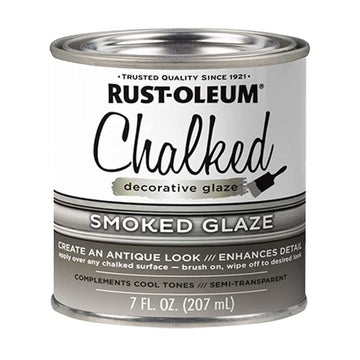 Chalked Decorative Glaze Smoked 7 oz. by Rust-Oleum – 7 Fl Oz (Pack of 1), solid, Smoked Glaze, Model 349609