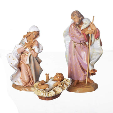 Nativity Figure, 3 pc Holy Family Set, 7.5" Scale by Fontanini – 7.5" Scale, Polymer, White, Pack of 3, Model 71811