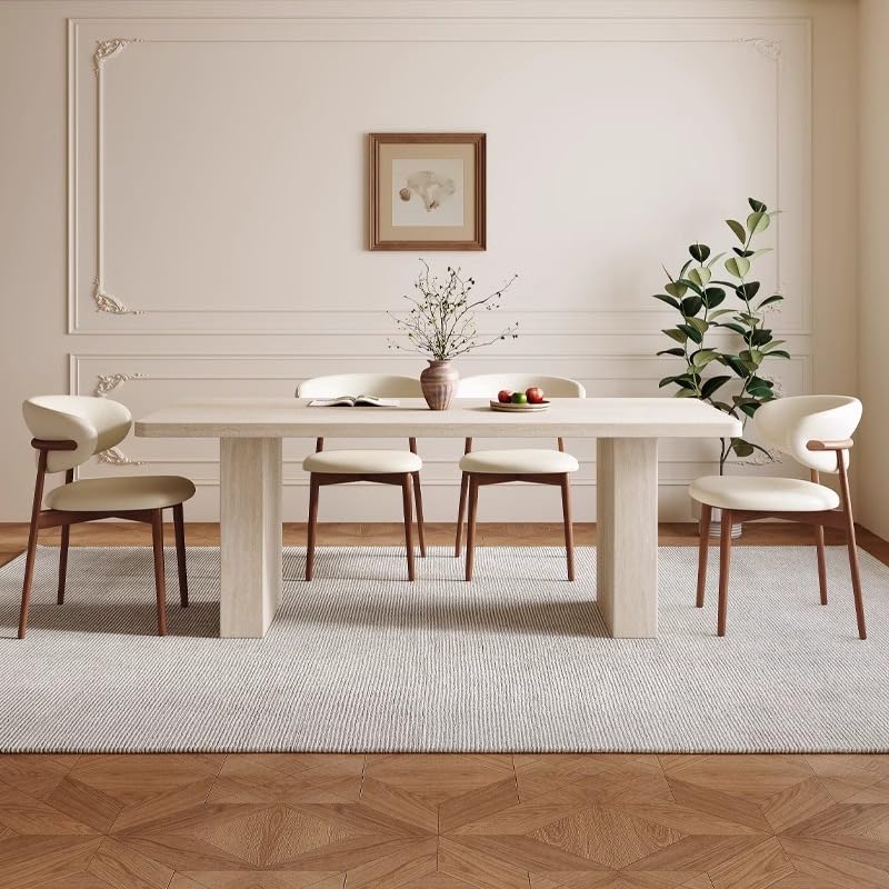 Mesa De Jantar Rock Plate Dining Table Rectangular Light Luxury Small Household Diner Table by JOYNOW – 180x80x75cm, One Color, Model 8524