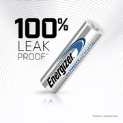 AA Batteries by Energizer – 12 Count (Pack of 2), Lithium, فضي, Pack of 2, Model L91SBP-12