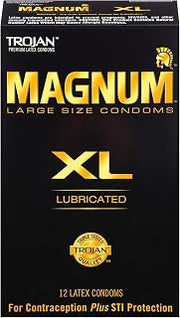 TROJAN Magnum Lubricated Condoms, Extra Large, 12 Count