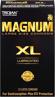 TROJAN Magnum Lubricated Condoms, Extra Large, 12 Count