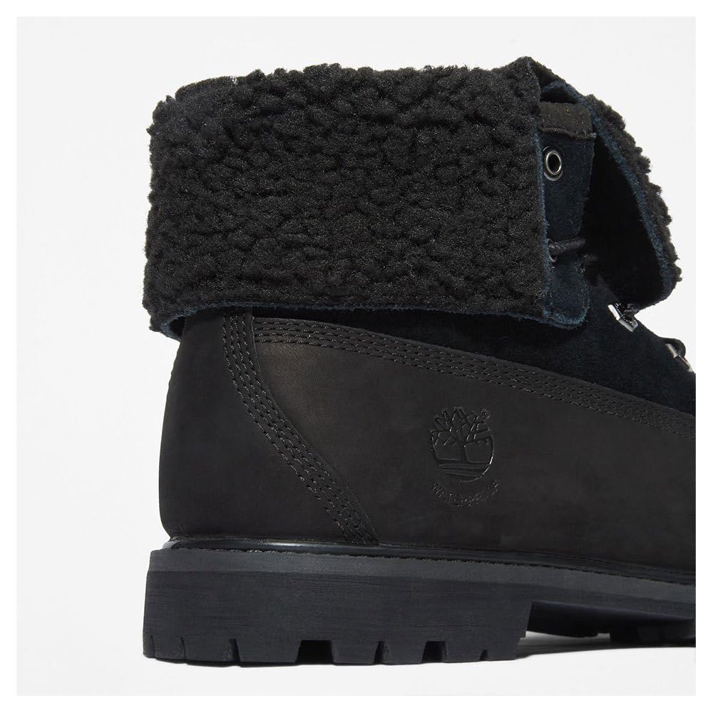 Women's Authentic Mid Warm Lined Waterproof Boot by Timberland – 6.5, Leather, Black
