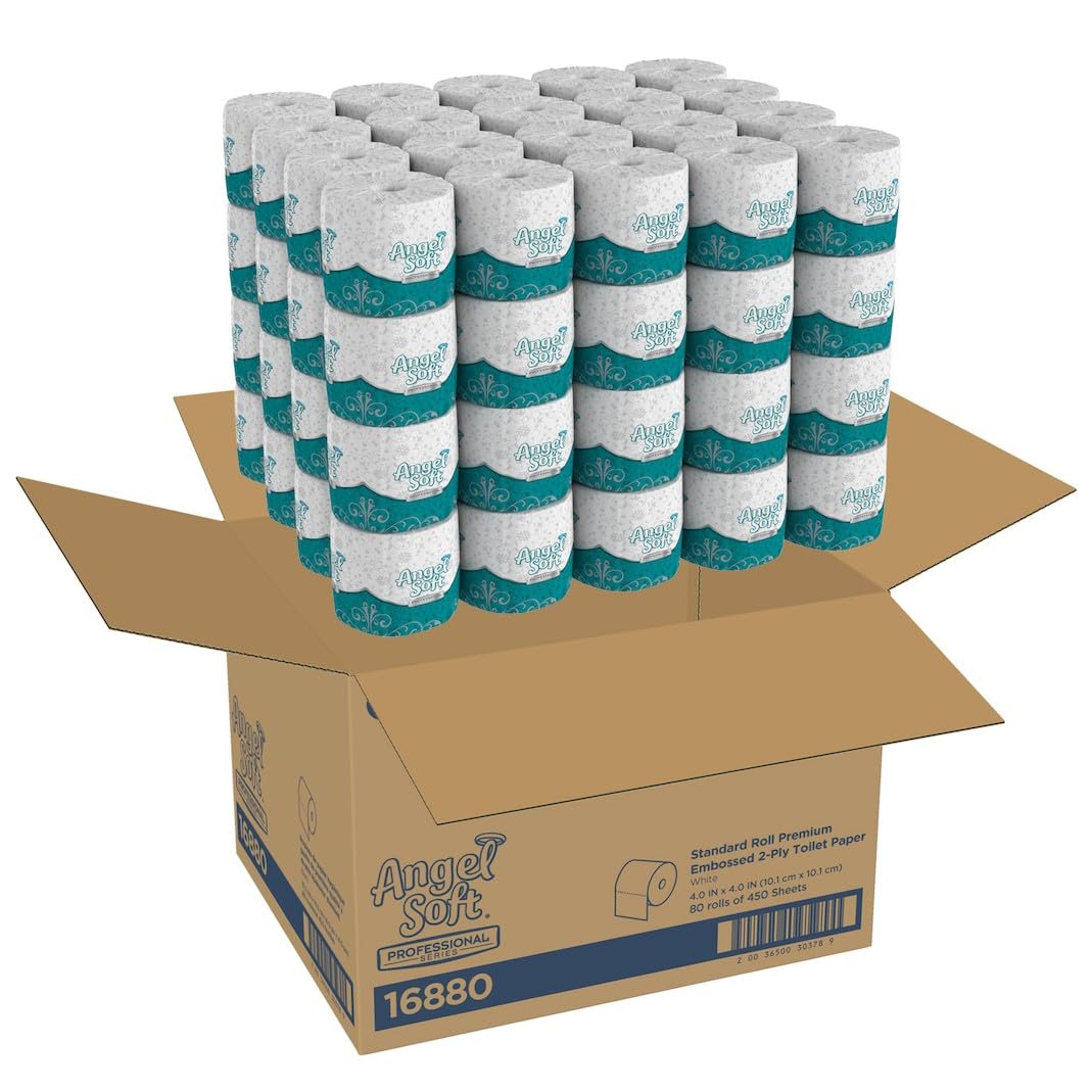 Angel Soft by Georgia-Pacific – 40% Recycled Fiber, White, Pack of 80, Model 16880