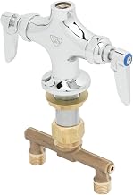 TS Brass B-0300-LN Double Pantry Faucet with Rigid Outlet Connection, Chrome