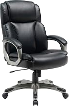 Global Industrial Leather Executive Chair, Black