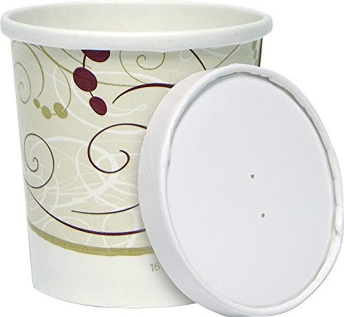 Solo KHB16A-J8000 16 oz Symphony Paper Food Container and Lid (Case of 250 Containers w/Lids)