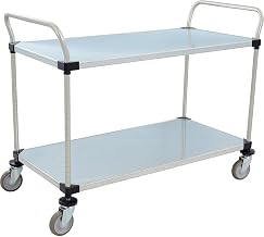 Nexel Galvanized Steel Utility Cart, 2 Shelves, 48x24x38