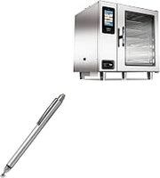 Stylus Pen Compatible with KaTom Alto-Shaam 10-20EPRO (10.13in) - DualTip Capacitive Stylus, Fiber Tip Disc Tip Capacitive Stylus Pen - Metallic Silver