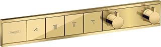 hansgrohe Built-in thermostat RainSelect, for 4 functions, polished golden look