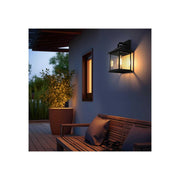 Saul One Light Outdoor Wall Sconce Black by Lighting Design – Aluminum, Black
