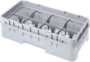 Cambro 8HS434151 8 Compartment Camrack 5 1/4" Soft Gray Case of 4