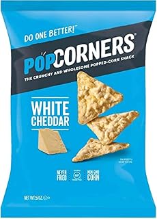 Popcorners White Cheddar Popped Corn Chips, 5 oz