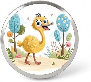 Emu Children's Illustration Style Lapel Pin | Novelty Hat Backpack Accessory - Fun Collectible Gift for Any Occasion