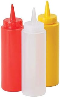 Royal Industries Squeeze Bottles, 8 Oz, Yellow