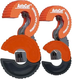 General Pipe Cleaners ATC-AP AutoCut & AutoCut PL 4-Piece Pipe Cutter Kit for Copper and Plastic Tubing (1/2" & 3/4" Cutters)