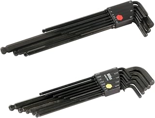 Wiha 36995 Ball End Hex-Inch and Metric L-Key Sets, 2-Pack