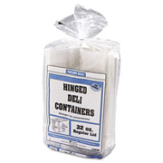 Plastic Hinged-Lid Deli Containers by Genpak – One Size, 32.0 ounces, Plastic, Clear, Pack of 200