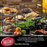 Tablecraft 11.75" x 9" x 3.5" / Black / Modern Bread & Serving Baskets