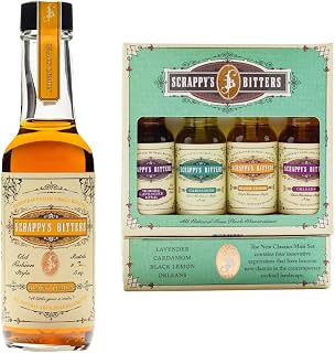 Scrappy's Bitters Bundle – Black Lemon (5 oz) & New Classics Gift Set (Lavender, Cardamom, Black Lemon, Orleans, 4 x 0.5 oz) – Organic Ingredients, No Extracts, Artificial Flavors, Chemicals or Dyes –