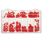 Cerise Plastic Embossed Deli Tag Number Set - 1"H by SHAW & SLAVSKY INC – 1 inch, Plastic, Orange, Model 100:CERISE
