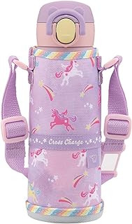 Zojirushi SM-UA48-VZ Water Bottle for Kids, One-Touch Stainless Steel Mug, Seamless, 0.48L, Unicorn Purple