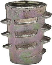 Knife Thread Insert for Soft Wood by E-Z LOK – 1/4"-20 Internal Threads, 0.512", Zinc, Silver-grey, Pack of 100, Model 801420-13