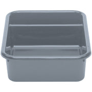 () 16" x 20" Two Compartment Bus Box - Poly Cambox® [Case of 12] by Cambro – Plastic, Light Gray, Model 1621CBP180