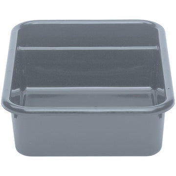 () 16" x 20" Two Compartment Bus Box - Poly Cambox® [Case of 12] by Cambro – Plastic, Light Gray, Model 1621CBP180