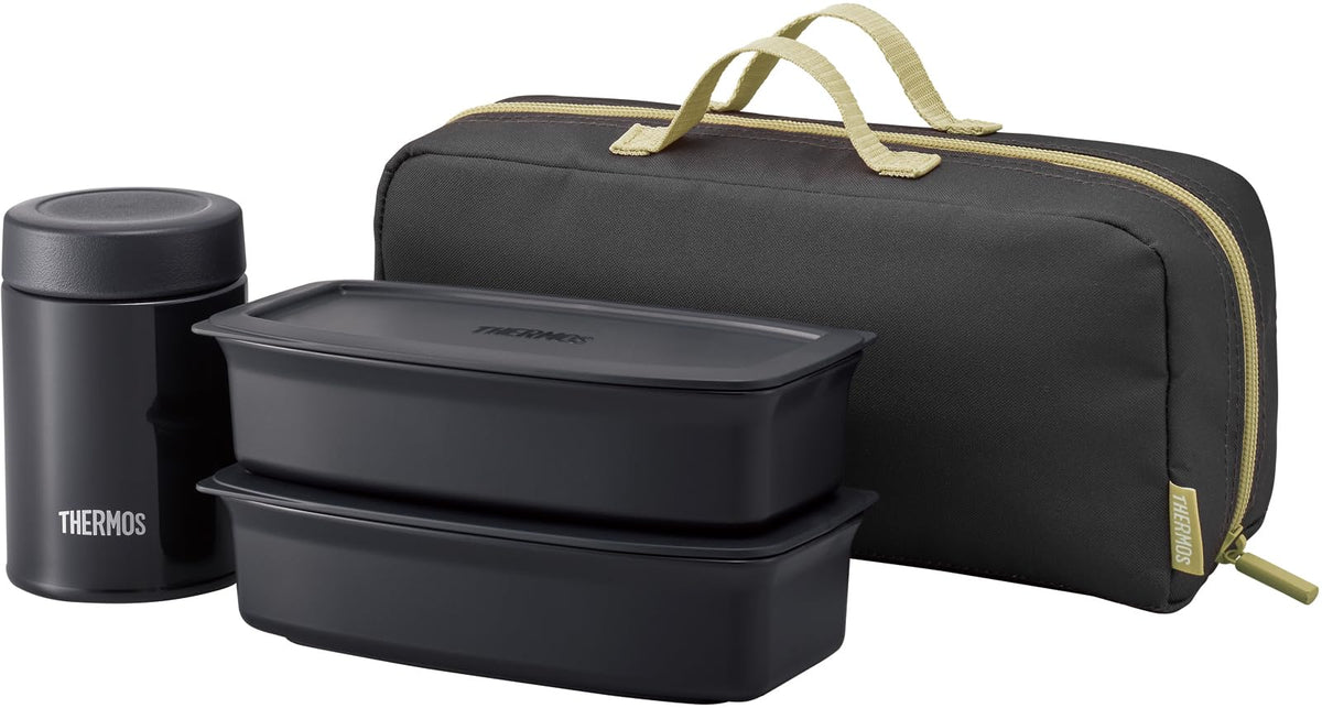 サーモス JEA-01 Lunch Box by THERMOS – 1.0 liters, Silicone Stainless Steel, Smoke Black, Model JEA-1001 SMB
