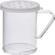 Winco 10 oz Clear Snap-on Lid Dredge | Dishwasher safe, BPA-free, Snap-on lid prevents spills, Efficient seasoning flow, Great for Flour, Spices and Baking Prep