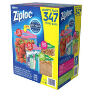 Variety Total Bags by Ziploc – 347 Piece Assortment, 52.0 gallons, Plastic, clear, Pack of 347
