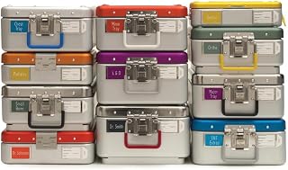 Medline WAG3V15ASS Three-Quarter Steriset Sterilization Containers, 3/4, Grey
