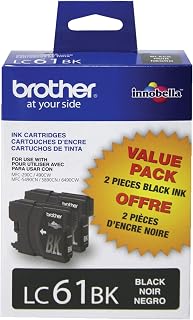 Brother LC61BK 2 Pack Black -Ink Cartridges