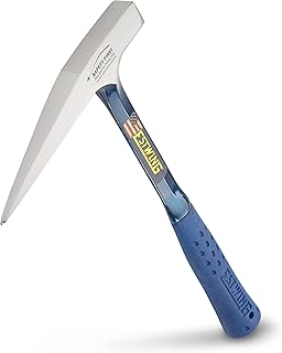 Estwing Rock Pick - 13 oz Geological Hammer with Smooth Face & Shock Reduction Grip - E3-13P, Silver