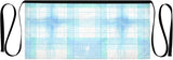 Blue Plaid Waist Apron with 3 Pockets Waiter Server Short Aprons 25.2x11.8 Inch Stain Resistant Apron for Kitchen Garden Restaurant 1 Pack