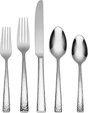 Oneida Cabria 45-Piece 18/10 Silverware Set for 8, Flatware | silver, dishwasher safe | includes serving spoons and utensil set | cutlery set for kitchen and dining