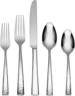 Oneida Cabria 45-Piece 18/10 Silverware Set for 8, Flatware | silver, dishwasher safe | includes serving spoons and utensil set | cutlery set for kitchen and dining