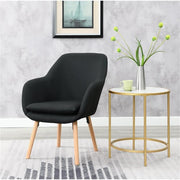 Convenience Concepts Black Linen / Chair / 25.25"L x 26.75"W x 33.5"H Chairs
