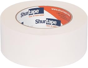 Shurtape DF 65 General Purpose Grade Double-Coated Flat Paper Tape, 48mm x 33m, Natural, Case of 24 Rolls (104693)