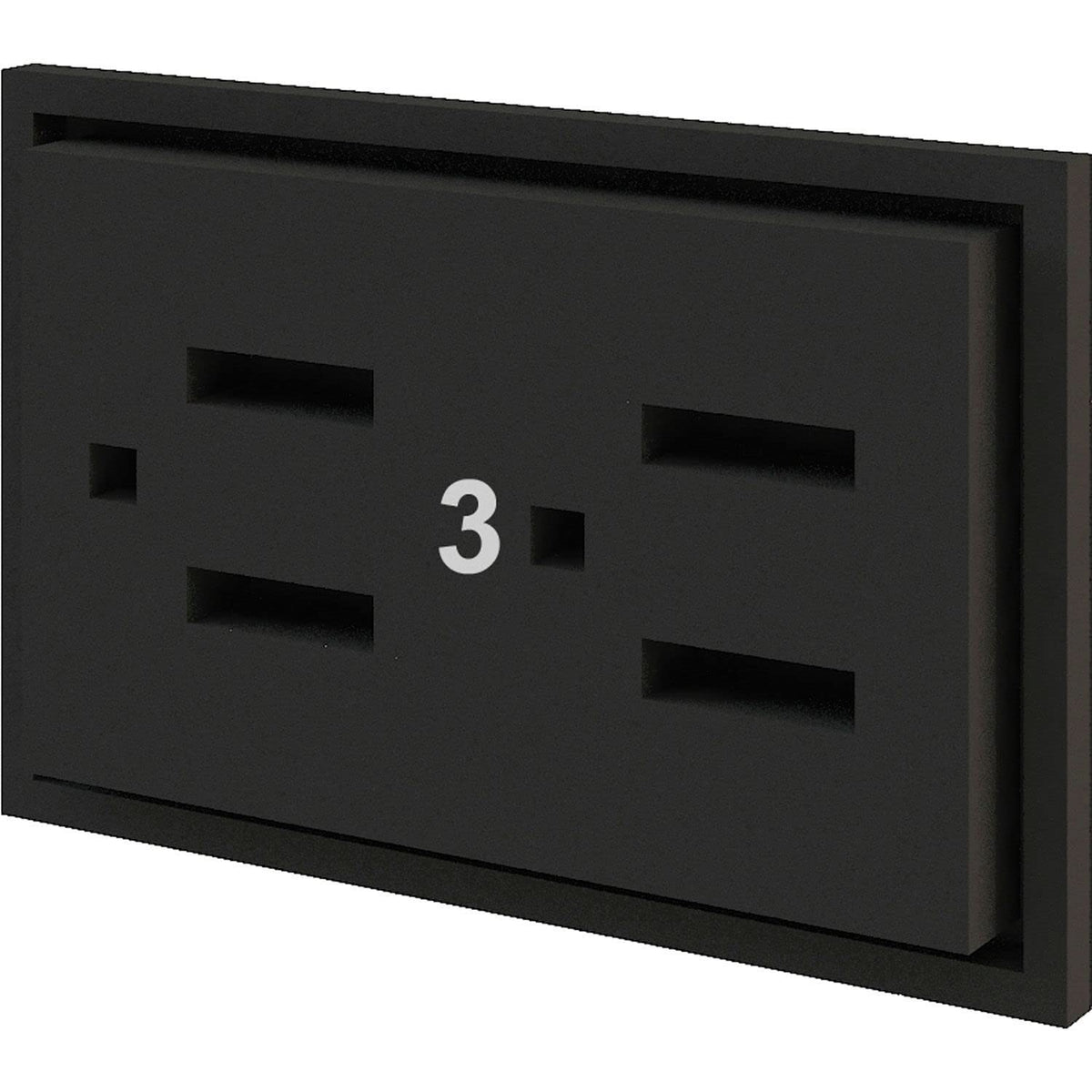 Interion Modular Partition Circuit 3 Receptacle by Global Industrial – Copper, Model GF-TEOR3000US