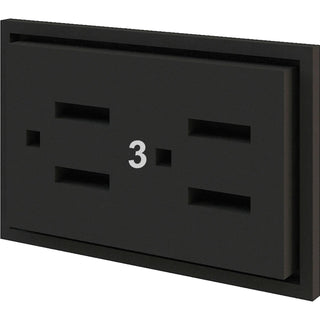 Interion Modular Partition Circuit 3 Receptacle by Global Industrial – Copper, Model GF-TEOR3000US