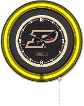 Holland Bar Stool Clk15BKPurdue NCAA 15 in. Dia. Purdue Double Neon Wall Clock Black