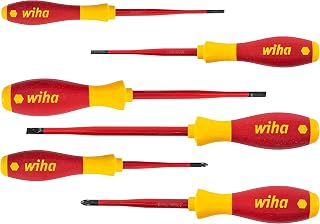 Wiha WHA-35389 VDE Slotted an Phillips Slim Fix Screwdriver Set (6 Pieces), 4.2 cm*35.6 cm*24.0 cm