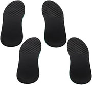 Cuttable Lambskin Athletic Insoles 2 Pairs with Shock Absorption and Breathable Design, Black Sports Shoe Inserts for Men and Women Walking and Golf Use