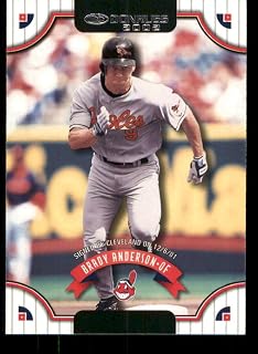 Baseball Trading Card MLB 2002 Donruss #53 Brady Anderson NM Near Mint Indians