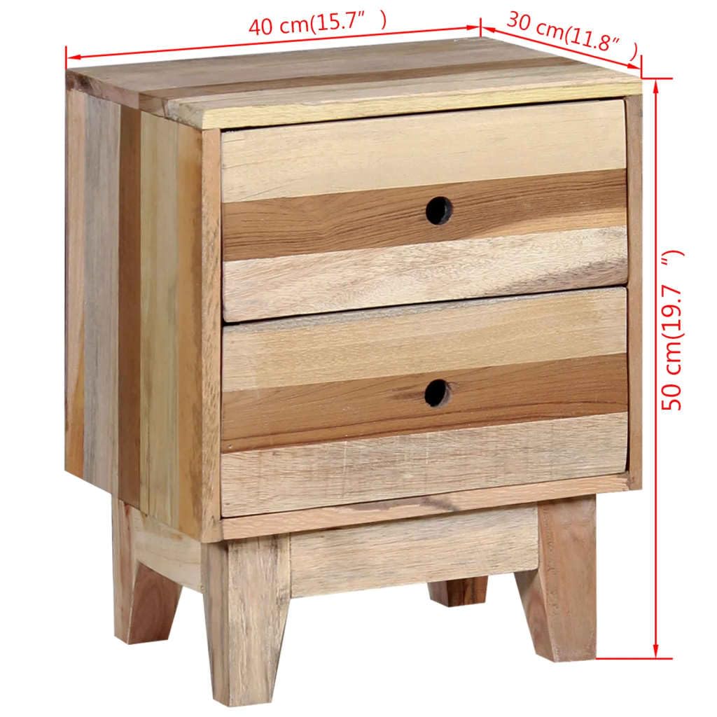 Bedside Cabinet Solid Reclaimed Wood by vidaXL – Wood, Beige, Model 244234